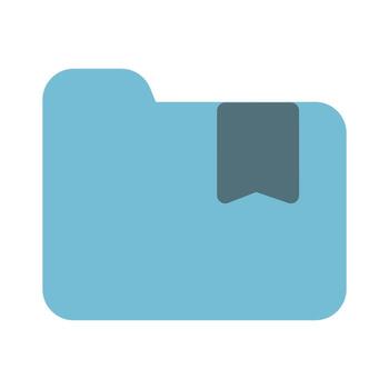 Folder Icon Solid Two Color vector