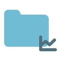 Folder Icon Solid Two Color vector