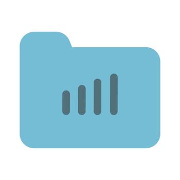 Folder Icon Solid Two Color vector