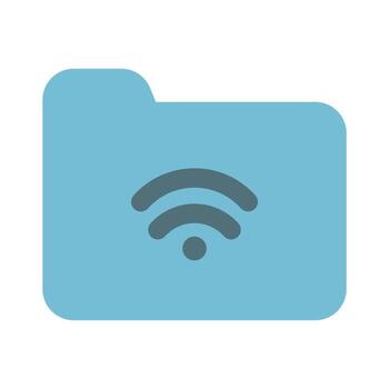 Folder Icon Solid Two Color vector