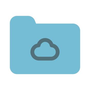 Folder Icon Solid Two Color vector