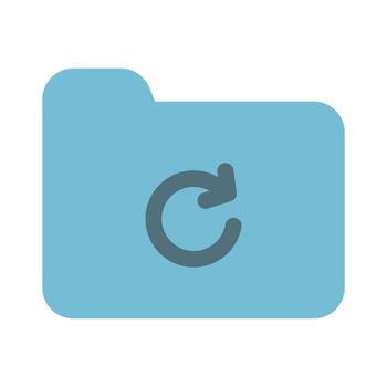 Folder Icon Solid Two Color vector