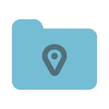 Folder Icon Solid Two Color vector