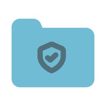 Folder Icon Solid Two Color vector