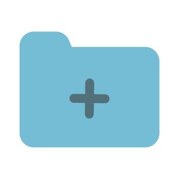 Folder Icon Solid Two Color vector