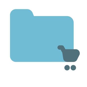 Folder Icon Solid Two Color vector