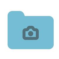 Folder Icon Solid Two Color vector