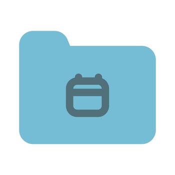 Folder Icon Solid Two Color vector