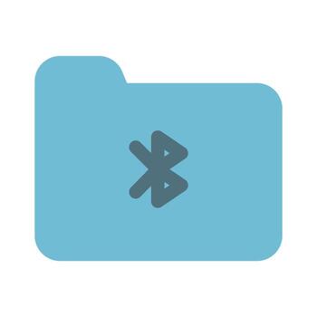 Folder Icon Solid Two Color vector