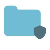 Folder Icon Solid Two Color vector