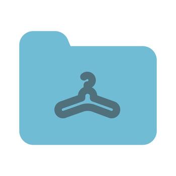 Folder Icon Solid Two Color vector
