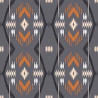 Ikat diamond tribal abstract Seamless Pattern. Ethnic Geometric Ikkat Batik Digital vector textile Design for Prints Fabric saree Mughal brush symbol Swaths texture Kurti Kurtis Kurtas