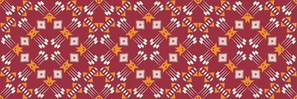 motivo textil batik ikat raya patrón sin costuras diseño vectorial digital para imprimir saree kurti borneo borde de tela símbolos de pincel muestras elegantes vector