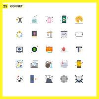 25 Thematic Vector Flat Colors and Editable Symbols of junk restart baby phone gadget Editable Vector Design Elements