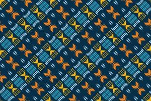 Ikat floral tribal cross Seamless Pattern. Ethnic Geometric Ikkat Batik Digital vector textile Design for Prints Fabric saree Mughal brush symbol Swaths texture Kurti Kurtis Kurtas