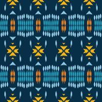 Motif ikat triangle seamless pattern digital vector design for Print saree Kurti Borneo Fabric border brush symbols swatches party wear