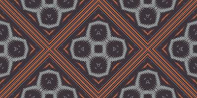 estampados étnicos ikat batik textil patrón sin costuras diseño de vector digital para impresión saree kurti borneo borde de tela símbolos de pincel muestras con estilo