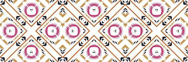 Ikat flowers batik textile seamless pattern digital vector design for Print saree Kurti Borneo Fabric border brush symbols swatches designer