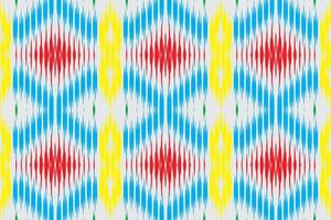 tela ikat patrón tribal africano sin costuras. étnico geométrico ikkat batik vector digital diseño textil para estampados tela sari mughal cepillo símbolo franjas textura kurti kurtis kurtas