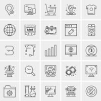 25 iconos de negocios universales vector ilustración de icono creativo para usar en proyectos relacionados con la web y dispositivos móviles