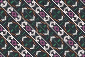 Ikat print tribal background Geometric Traditional ethnic oriental design for the background. Folk embroidery, Indian, Scandinavian, Gypsy, Mexican, African rug, wallpaper. vector
