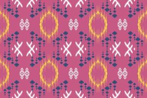 patrón sin costuras de color tribal de tela ikat. étnico geométrico batik ikkat vector digital diseño textil para estampados tela sari mogol cepillo símbolo franjas textura kurti kurtis kurtas