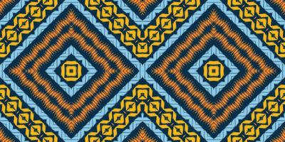 motivo textil batik ikat raya patrón sin costuras diseño vectorial digital para imprimir saree kurti borneo borde de tela símbolos de pincel muestras de algodón vector