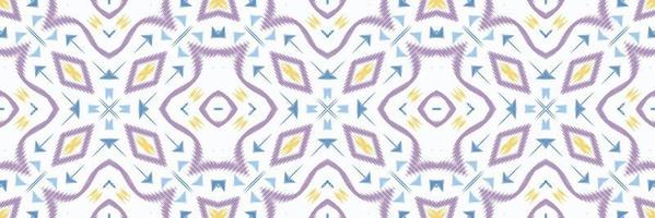 Ikat flower batik textile seamless pattern digital vector design for Print saree Kurti Borneo Fabric border brush symbols swatches stylish
