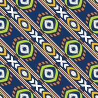 tela ikat patrón tribal africano sin costuras. étnico geométrico ikkat batik vector digital diseño textil para estampados tela sari mughal cepillo símbolo franjas textura kurti kurtis kurtas