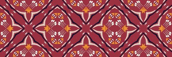 Ikat frame batik textile seamless pattern digital vector design for Print saree Kurti Borneo Fabric border brush symbols swatches designer