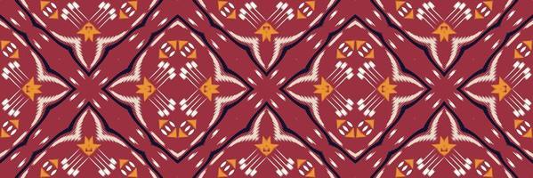 ikat marco batik textil patrón sin costuras diseño vectorial digital para imprimir saree kurti borneo borde de tela símbolos de pincel muestras diseñador vector