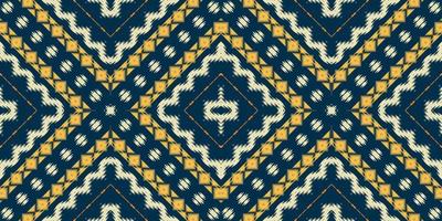 étnico ikat damasco batik textil patrón sin costuras diseño de vector digital para imprimir saree kurti borneo borde de tela símbolos de pincel muestras con estilo