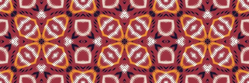 Batik Textile Ethnic ikat frame seamless pattern digital vector design for Print saree Kurti Borneo Fabric border brush symbols swatches cotton