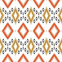 Motif ikat prints seamless pattern digital vector design for Print saree Kurti Borneo Fabric border brush symbols swatches party wear