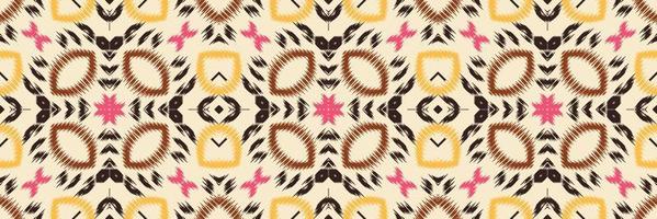 Batik Textile Ethnic ikat stripe seamless pattern digital vector design for Print saree Kurti Borneo Fabric border brush symbols swatches party wear