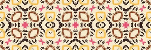 Batik Textile Ethnic ikat stripe seamless pattern digital vector design for Print saree Kurti Borneo Fabric border brush symbols swatches party wear