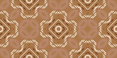 étnico ikat marco batik textil patrón sin costuras diseño de vector digital para imprimir saree kurti borde de tela símbolos de pincel muestras diseñador