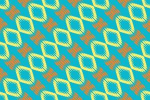 Ikkat or ikat print batik textile seamless pattern digital vector design for Print saree Kurti Borneo Fabric border brush symbols swatches designer