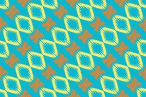 Ikkat or ikat print batik textile seamless pattern digital vector design for Print saree Kurti Borneo Fabric border brush symbols swatches designer