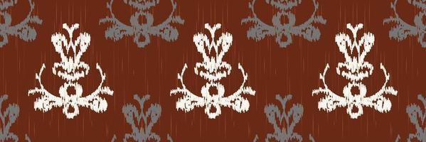 Ikat Damask Scandinavian embroidery, ikat seamless pattern, Ethnic nativity Digital textile Asian Design ancient art for Prints Fabric saree Mughal Swaths texture Kurti Kurtis Kurtas vector