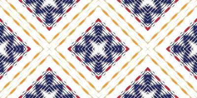 motivo ikat floral batik textil patrón sin costuras diseño vectorial digital para imprimir saree kurti borde de tela símbolos de pincel muestras ropa de fiesta vector