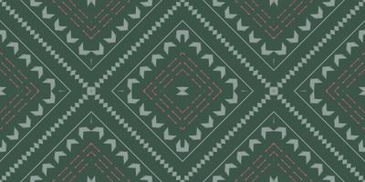 étnico ikat fondo batik textil patrón sin costuras diseño de vector digital para imprimir saree kurti borneo borde de tela símbolos de pincel muestras diseñador