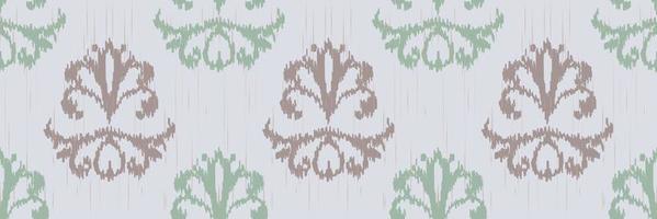 Ikat Damask Scandinavian embroidery, ikat seamless pattern tribal color, Ancient style Digital textile Asian Design ancient art for Prints Fabric saree Mughal Swaths texture Kurti Kurtis Kurtas vector