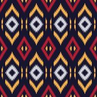 Motif ikat background seamless pattern digital vector design for Print saree Kurti Borneo Fabric border brush symbols swatches designer