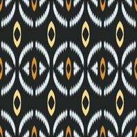 étnico ikat textura batik textil patrón sin costuras diseño de vector digital para imprimir saree kurti borde de tela símbolos de pincel muestras diseñador