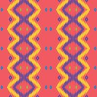 ikat rayas batik textil patrón sin costuras diseño vectorial digital para imprimir saree kurti borneo borde de tela símbolos de pincel muestras ropa de fiesta vector