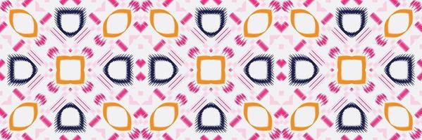 Batik Textile Ethnic ikat stripes seamless pattern digital vector design for Print saree Kurti Borneo Fabric border brush symbols swatches stylish