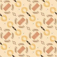batik textil ikat floral patrón sin costuras diseño vectorial digital para imprimir saree kurti borneo borde de tela símbolos de pincel muestras diseñador vector