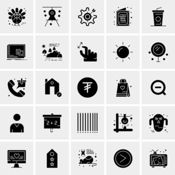 25 iconos de negocios universales vector ilustración de icono creativo para usar en proyectos relacionados con la web y dispositivos móviles