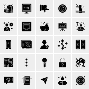 25 iconos de negocios universales vector ilustración de icono creativo para usar en proyectos relacionados con la web y dispositivos móviles